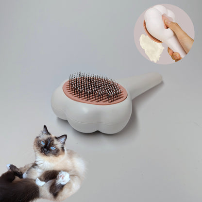 PAWSUPREMACY - Paw Shape Self Cleaning Cat Brush One Click Hair Removal Tool for Cats and Dogs