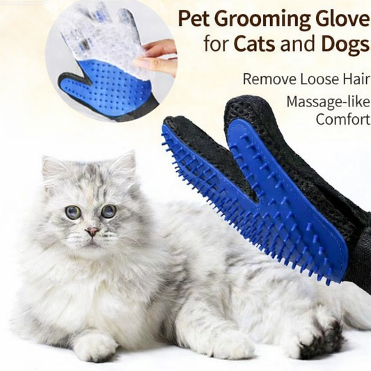 PAWSUPREMACY - Pet Grooming Glove 2 in 1 Gentle Deshedding