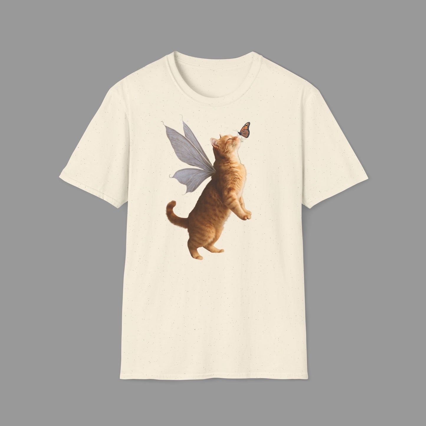 PAWSUPREMACY - Cute Fairy Cat T-Shirt with Butterfly Design Whimsical Animal Lovers Tee