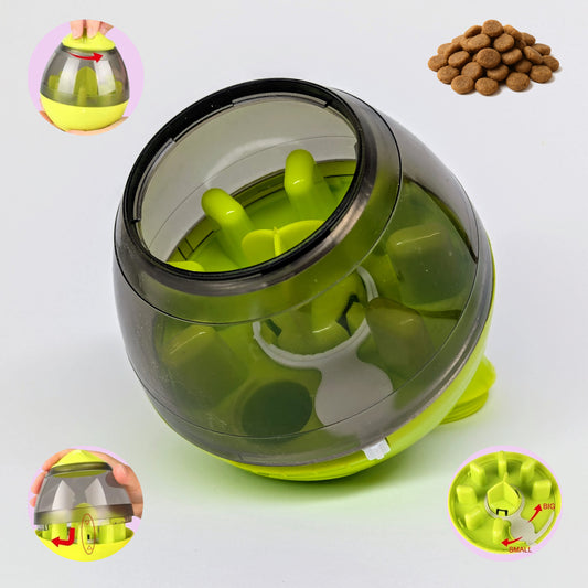 PAWSUPREMACY - Smart Dog Treat Ball Interactive Puzzle Feeder Slow Food Dispenser Toy for Mental Stimulation