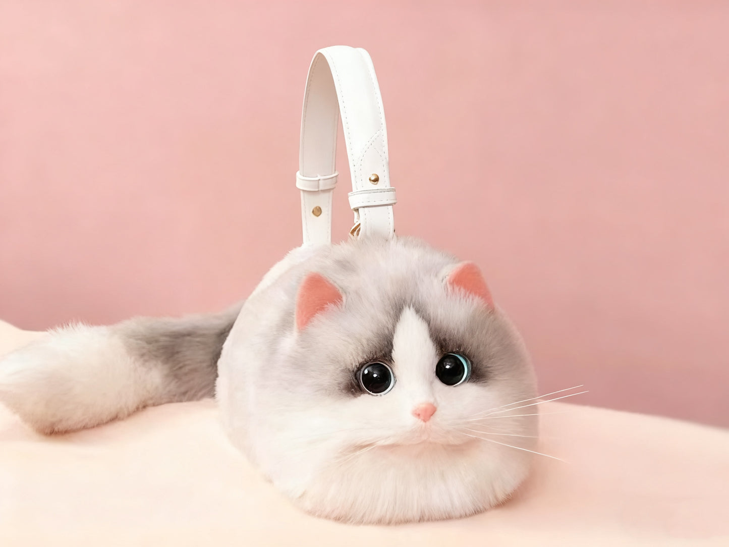 PAWSUPREMACY - Kitty Purse, Cute Cat-Shaped Plush Handbag